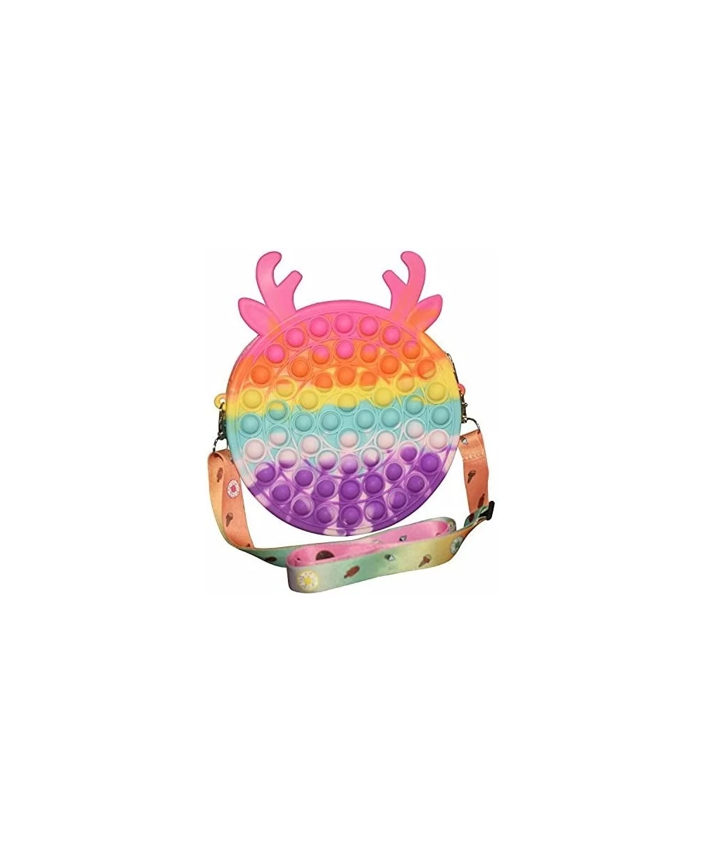 Pop Fidget Shoulder Bag Toys - Colorful Rainbow Big Pop Bag Toy Bubble Popping Sensory Toy Birthday Party Supplies School Bac...