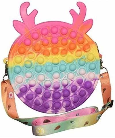 Pop Fidget Shoulder Bag Toys - Colorful Rainbow Big Pop Bag Toy Bubble Popping Sensory Toy Birthday Party Supplies School Bac...