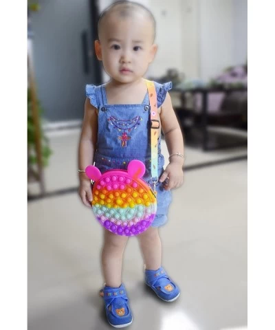 Pop Fidget Shoulder Bag Toys - Colorful Rainbow Big Pop Bag Toy Bubble Popping Sensory Toy Birthday Party Supplies School Bac...