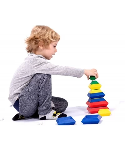 Pyramid Stacking Toy Building Blocks 3D Puzzle Brain Teasers for Kids and Adults-Creative Preschool Learning Activities- Todd...