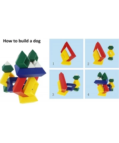 Pyramid Stacking Toy Building Blocks 3D Puzzle Brain Teasers for Kids and Adults-Creative Preschool Learning Activities- Todd...