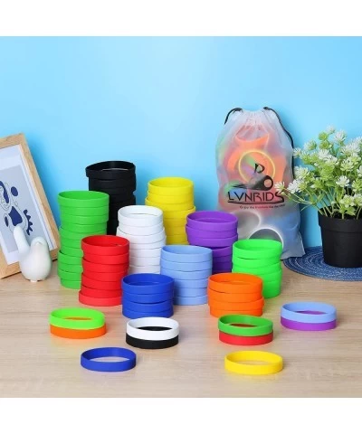 Blank Silicone Bracelets Sports Rubber Elastic Wristbands Wholesale Bulk Bracelet $48.86 Kids' Dress-Up Accessories