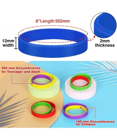 Blank Silicone Bracelets Sports Rubber Elastic Wristbands Wholesale Bulk Bracelet $48.86 Kids' Dress-Up Accessories