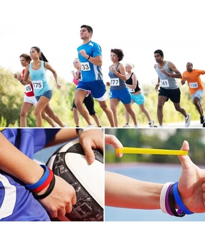 Blank Silicone Bracelets Sports Rubber Elastic Wristbands Wholesale Bulk Bracelet $48.86 Kids' Dress-Up Accessories