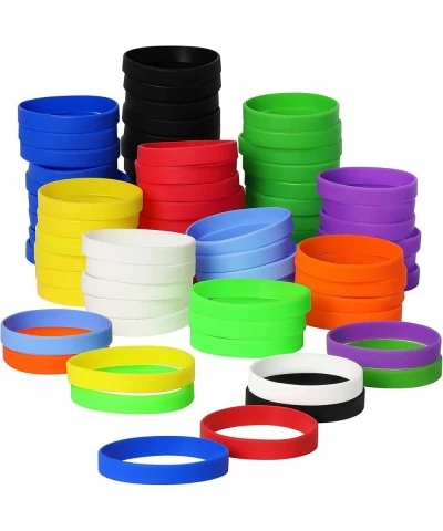 Blank Silicone Bracelets Sports Rubber Elastic Wristbands Wholesale Bulk Bracelet $48.86 Kids' Dress-Up Accessories