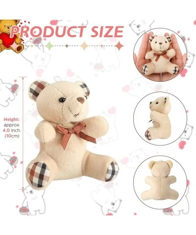 16 Pcs Mini Bear Stuffed Animal 4 Inch Bear Bulk Small Bear Mini Joint Bear Soft Tiny Bear Doll for DIY Keychain Party Favor ...