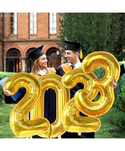 Giant 40 Inch Gold 2023 Balloons Numbers - Graduation Party Decorations 2023 | Big 2023 Gold Balloons for Gold Graduation Dec...