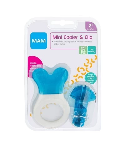 Mini Cooler Teether with Clip Baby Teether Cooling Mechanism Soothes Sore Gums Relieves Teething Symptoms in Babies 2+ Months...