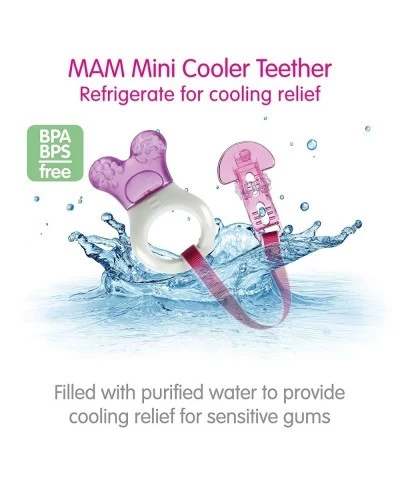 Mini Cooler Teether with Clip Baby Teether Cooling Mechanism Soothes Sore Gums Relieves Teething Symptoms in Babies 2+ Months...