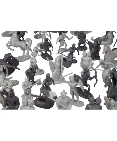 Fantasy Creature Mini Action Figure Playset-98pc Monster Toy Miniatures w 14 Unique Sculpts - Dragons Wizards Orcs and More- ...