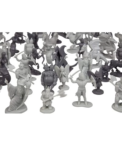 Fantasy Creature Mini Action Figure Playset-98pc Monster Toy Miniatures w 14 Unique Sculpts - Dragons Wizards Orcs and More- ...