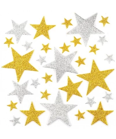 AV610 Gold & Silver Star Stickers - Pack of 150 Glitter Foam Self Adhesive Scrapbook Stickers Great for Kids Arts and Crafts ...