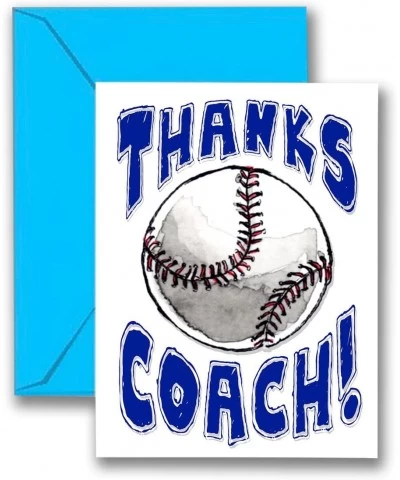 Play Strong Thanks Baseball Coach You're Awesome 3-Pack (5x7) Greeting Thank You Cards Set Perfect for Youth Sports Baseball ...