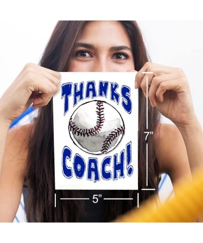 Play Strong Thanks Baseball Coach You're Awesome 3-Pack (5x7) Greeting Thank You Cards Set Perfect for Youth Sports Baseball ...