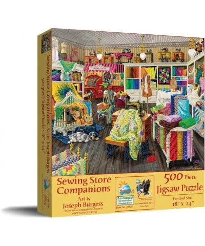 Sewing Store Companions 500 Pc Jigsaw Puzzle by SunsOut $32.18 Jigsaw Puzzles