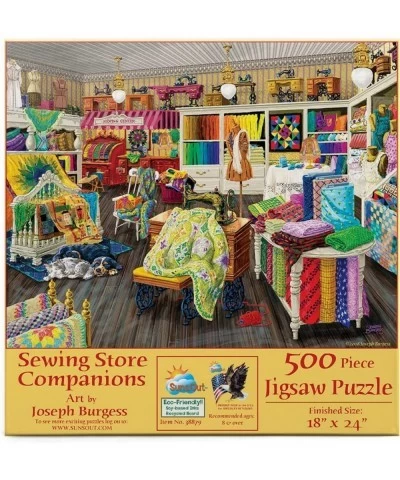 Sewing Store Companions 500 Pc Jigsaw Puzzle by SunsOut $32.18 Jigsaw Puzzles