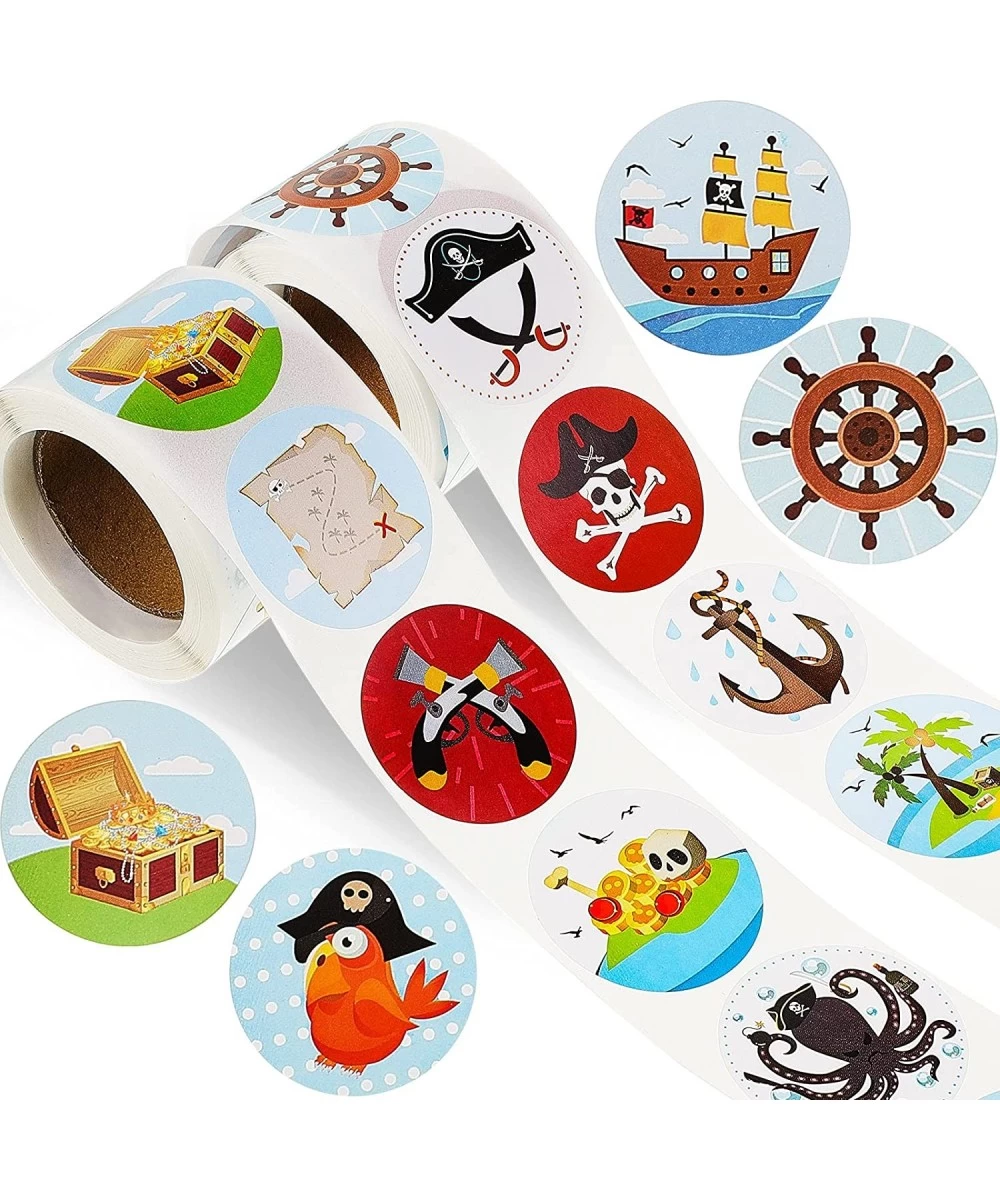 1000 Pieces Pirate Stickers Fun Pirate Themed Stickers Assorted Pirate Roll Stickers Pirate Wall Decals Pirate Birthday Party...