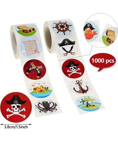 1000 Pieces Pirate Stickers Fun Pirate Themed Stickers Assorted Pirate Roll Stickers Pirate Wall Decals Pirate Birthday Party...