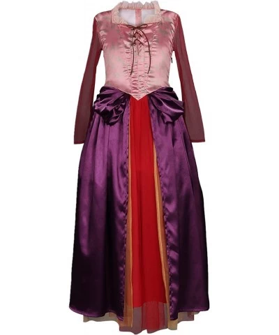 Kids Girls Sarah Sanderson Costume Winifred Sanderson Halloween Witch Cosplay Dress Outfit for Child $68.63 Kids' Costumes