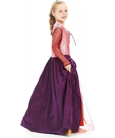 Kids Girls Sarah Sanderson Costume Winifred Sanderson Halloween Witch Cosplay Dress Outfit for Child $68.63 Kids' Costumes