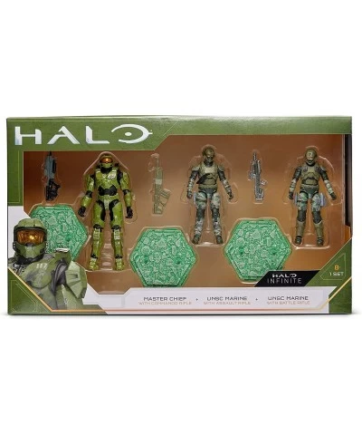 4" Spartan 3 Figure Pack – Master Chief and 2 UNSC Marines $59.21 Action Figures