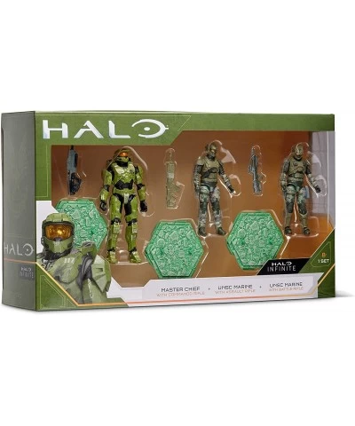 4" Spartan 3 Figure Pack – Master Chief and 2 UNSC Marines $59.21 Action Figures