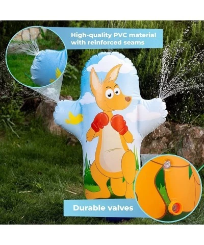 Water Sprinkler for Kids – 3.6 Ft (36”) Kangaroo Inflatable Punching Bag for Kids Outdoor Water Toy – Inflatable Sprinkler fo...