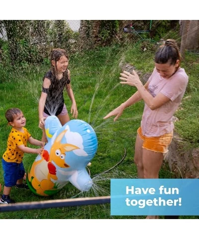 Water Sprinkler for Kids – 3.6 Ft (36”) Kangaroo Inflatable Punching Bag for Kids Outdoor Water Toy – Inflatable Sprinkler fo...