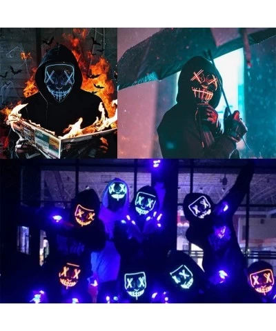 Halloween Glowing Mask LED Light up Masks for Gifts Festival Halloween Party $16.14 Kids' Dress-Up Accessories