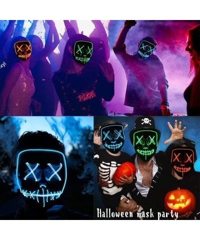 Halloween Glowing Mask LED Light up Masks for Gifts Festival Halloween Party $16.14 Kids' Dress-Up Accessories