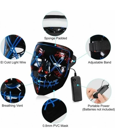 Halloween Glowing Mask LED Light up Masks for Gifts Festival Halloween Party $16.14 Kids' Dress-Up Accessories