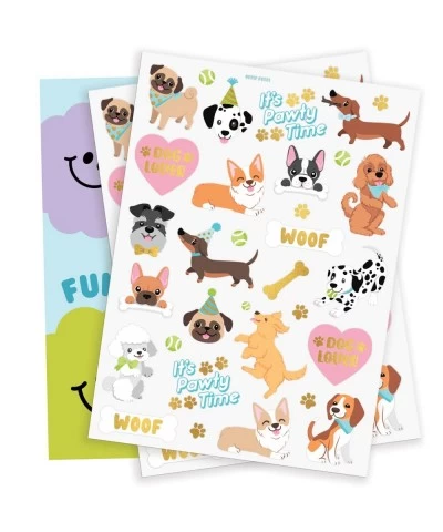 Dog Temporary Tattoos for Kids - 44 Glitter Styles | Animal Birthday Supplies Pet Lover Party Favors Woof Arts and Crafts $14...