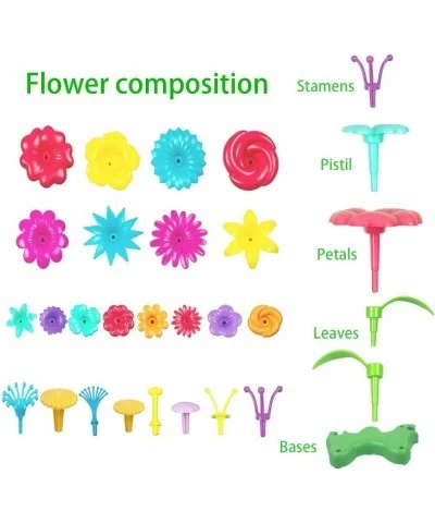 Flower Arrangement Toy Set 128PC Bouquet Building Blocks Educational Garden Art and DIY Assembly handicrafts for Children Ove...