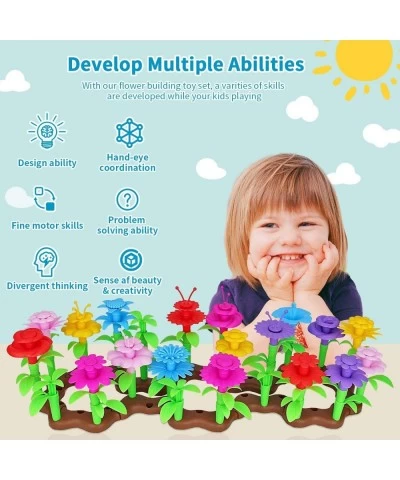 Flower Arrangement Toy Set 128PC Bouquet Building Blocks Educational Garden Art and DIY Assembly handicrafts for Children Ove...