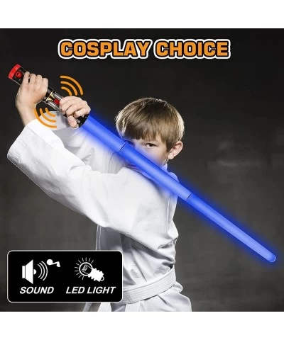 Light Up Saber 2-In-1 Led (3 Colors) Fx Dual Sword Set with Sound(Motion Sensitive) And Expandable Handle For Galaxy War Figh...