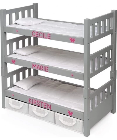 1-2-3 Convertible Doll Bunk Bed (fits American Girl dolls) Gray/White $64.94 Doll Accessories