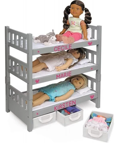 1-2-3 Convertible Doll Bunk Bed (fits American Girl dolls) Gray/White $64.94 Doll Accessories