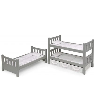 1-2-3 Convertible Doll Bunk Bed (fits American Girl dolls) Gray/White $64.94 Doll Accessories