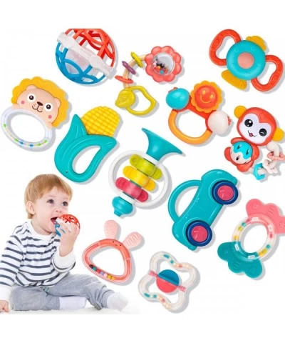 Baby Toys 0-6 Months - 12pcs Baby Rattles Teething Toys Set Infant Toys 3-6 Months Sensory Teether Toys for Babies 0 3 6 9 12...