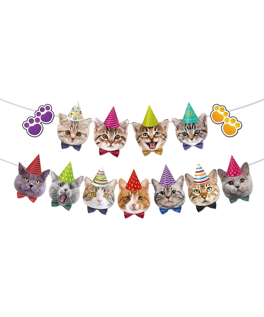 Cat Banner Cat Face Banner Pet Cat Banner for Cat Party Decoration Boys Girls Kids Home Classroom Bedroom $15.99 Remote & App...