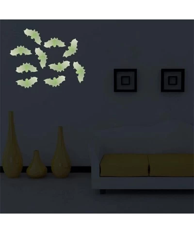 10 Pieces Glow in The Dark Fake Bats Wall Decor Night Light Illusion Luminous Realistic Plastic Fake Bats Spooky Bats for Hal...