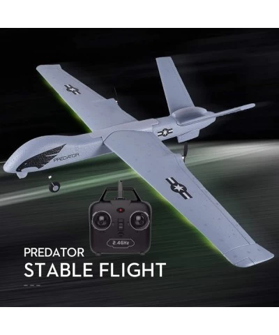 RC Plane Remote Control Airplane - 2.4Ghz 2 Channels DIY RC Predator Aircraft with 3-Axis Gyro for Beginner RC Plane with 2 B...