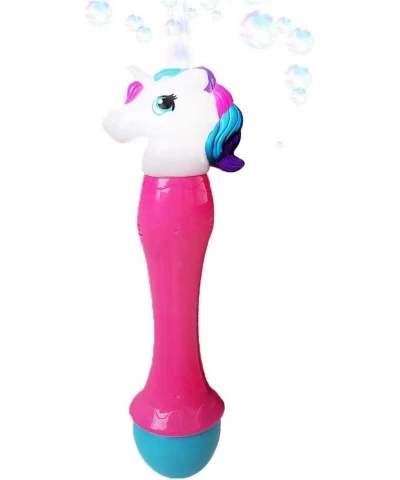 Unicorn Bubble Blaster Set 12.5" Inch Gun with LED Light-Up Includes Bottle of Bubble Solution Refill Party Favors Batteries ...