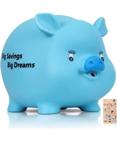 Kids Piggy Bank for Boys New Upgraded Kids Money Bank with Stickers Cute Kids Bank with Lid Unbreakable Plastic Coin Bank for...