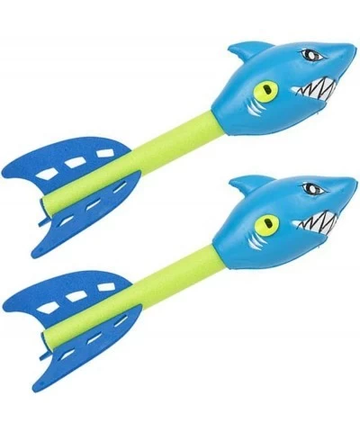 Shark Rockets for Kids Set of 2 Foam Flying Toys for Boys and Girls with Whistle Sound Beach Park and Backyard Outdoor Fun Co...