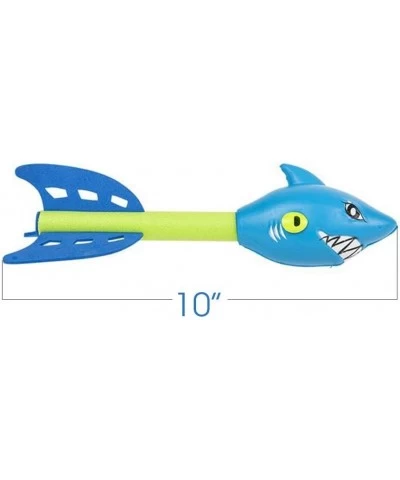 Shark Rockets for Kids Set of 2 Foam Flying Toys for Boys and Girls with Whistle Sound Beach Park and Backyard Outdoor Fun Co...