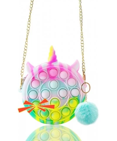 FA FIGHTATR Toy Bag Lovely Fidget Silicone Shoulder Bag Scraping brush with Keychain Artificial Soft Fur Ball $13.69 Fidget Toys