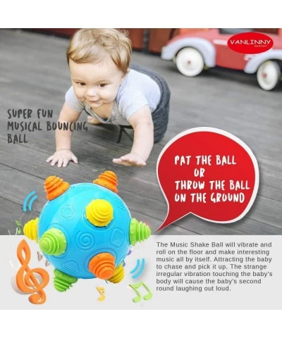 Toddlers Baby Music Shake Ball Toy- Bumble Ball for Babies Dancing Bumpy & Interactive Sounds Crawl Ball Toy Baby Rattle Boun...