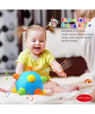 Toddlers Baby Music Shake Ball Toy- Bumble Ball for Babies Dancing Bumpy & Interactive Sounds Crawl Ball Toy Baby Rattle Boun...