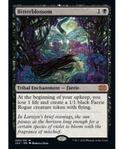 Magic: the Gathering - Bitterblossom (069) - Double Masters 2022 $49.03 Trading Cards & Accessories